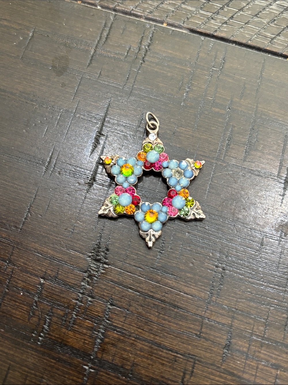 Floral Star Multicolor Pendant Necklace